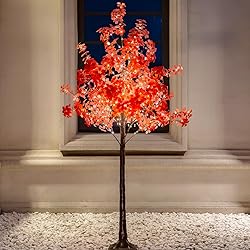 TYBEEU 6FT 5-Leaf Lucky Tree with Warm White Lights