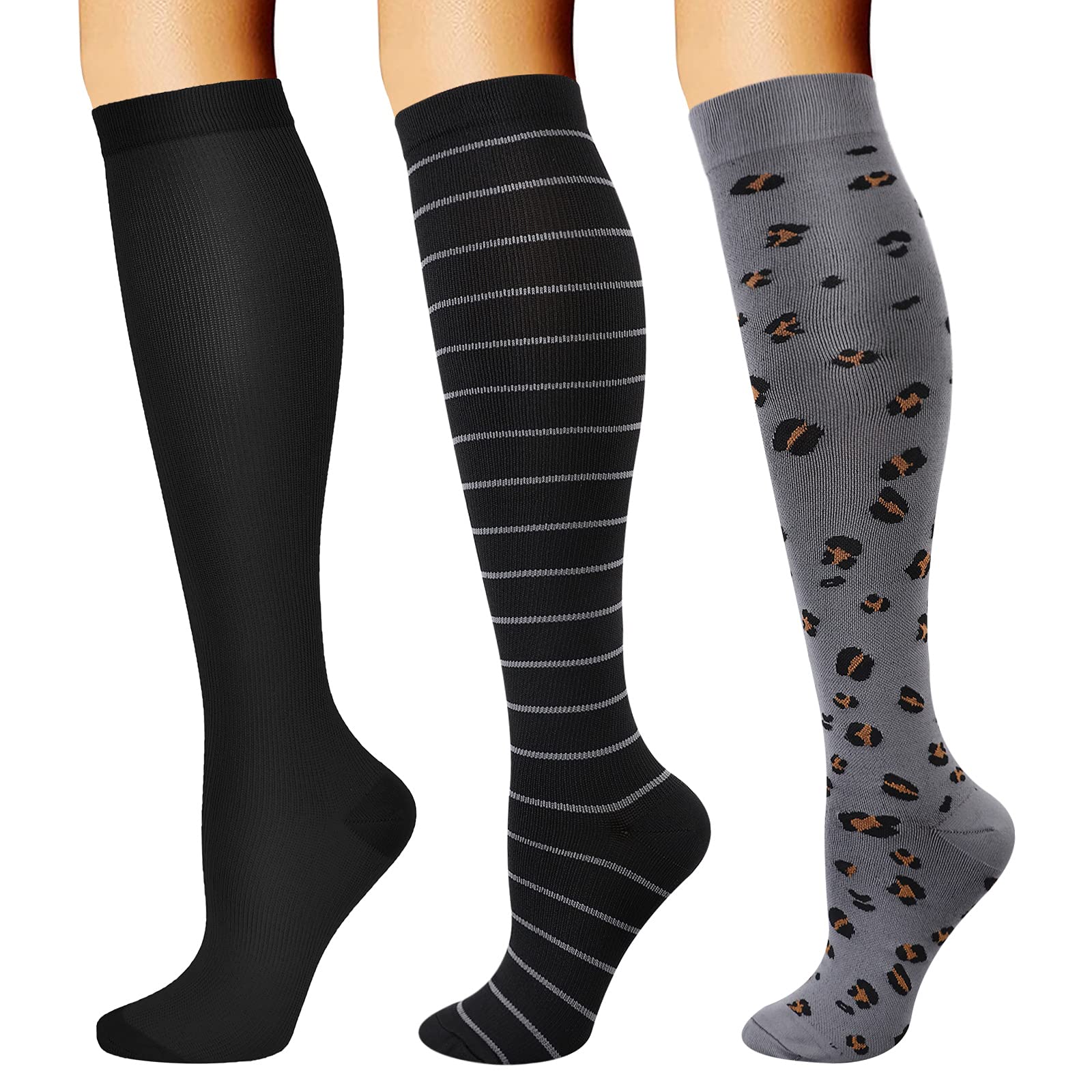 DRESHOW Compression Socks For Men & Women Best Support for Athletic Running Flight Travel Cycling — image 1