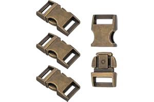 PATIKIL Quick Side Release Buckle, 4 Pcs Metal Buckles Replacement No Sewing Snaps Clips Clasps for Webbing