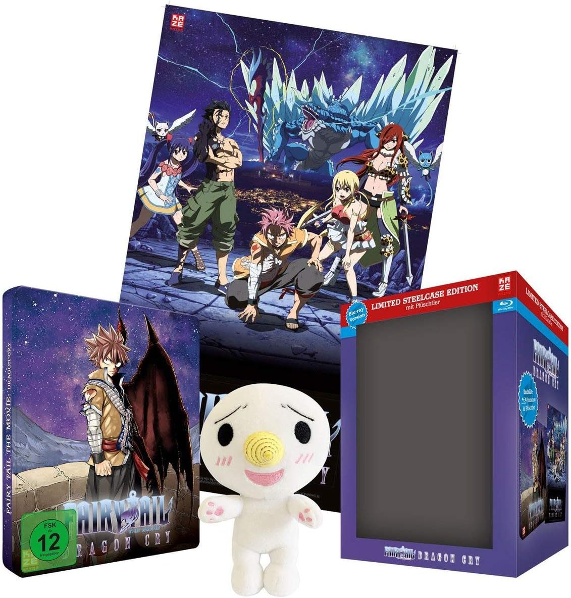 Fairy Tail Dragon Cry Movie 2 Limited Steelcase Edition Mit Pluschtier Plue Blu Ray Amazon Co Uk Dvd Blu Ray