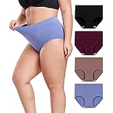 TUTUESTHER Plus Size Underwear for Women XL-5XL Cotton High Waist Briefs Postpartum Underwear Ladies Full Coverage Panties