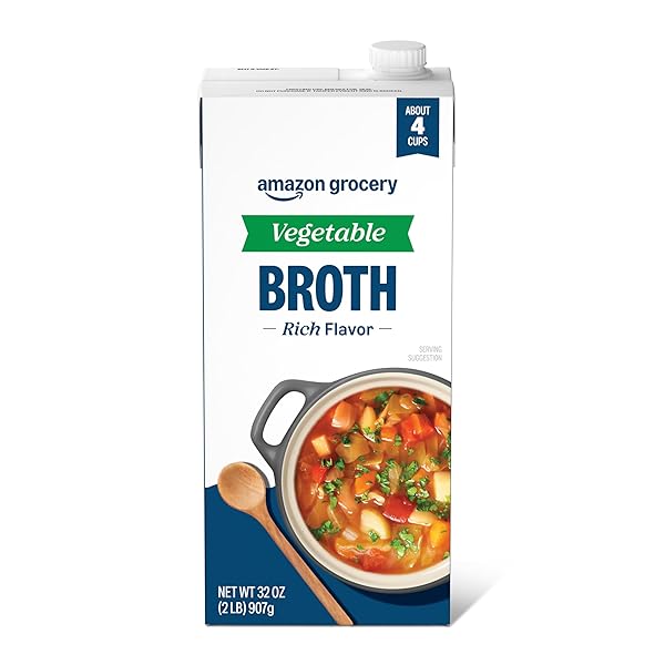 AMAZON GROCERY, VEGETABLE BROTH, 32 OZ