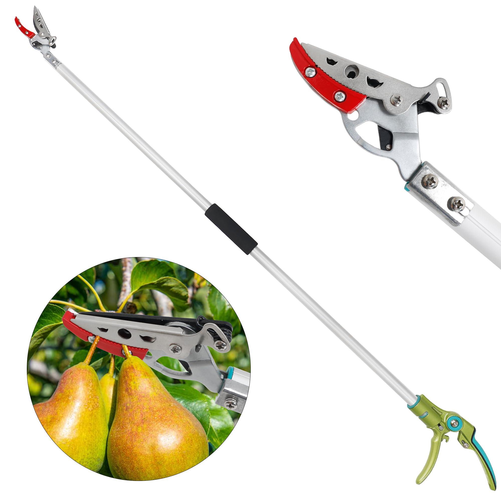 FLORA GUARD 130cm Tree Pruner, Tree loppers Long Reach - Lightweight & Strong, Ideal for Removing High Branches and Fruit Picking