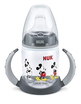 NUK 10215269 Disney Mickey Mouse First Choice Trinklernflasche, BPA frei, ab 6 Monate, 150 ml, grau