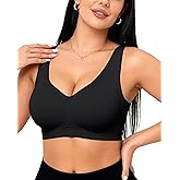 Vertvie Womens Jelly Wireless Bras Seamless T-Shirt Bra No Underwire Full Coverage Pullover Bralettes Supportive Sports Bras