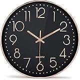 Moksha 12 Inch Modern Wall Clock Silent Non Ticking Easy to Read Decorative Wall Clocks for Living Room Decor Home Office Kit