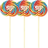 Whirly Pop 9" Tall Lollipop, 3 oz (Pack of 3) | Rainbow Swirl Sucker on a Stick - Colorful Spiral Pop - Fun Party Favor Candy for Kids &amp; Adults, Birthdays, Goodie Bag &amp; More