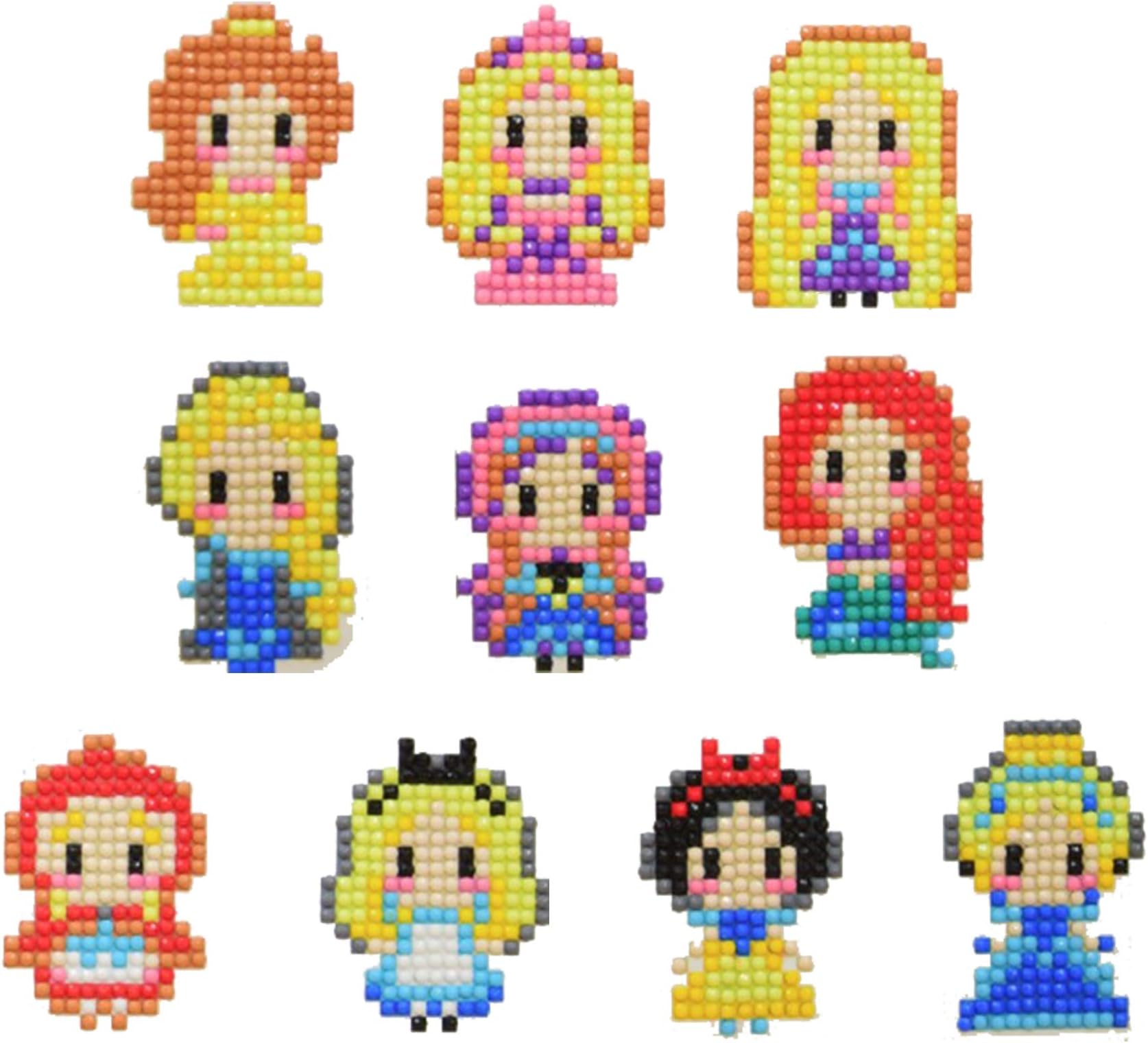 5D Diamond Painting Mini DIY Princess Stickers Resin Cross Stitch Kit Decoration Crafts