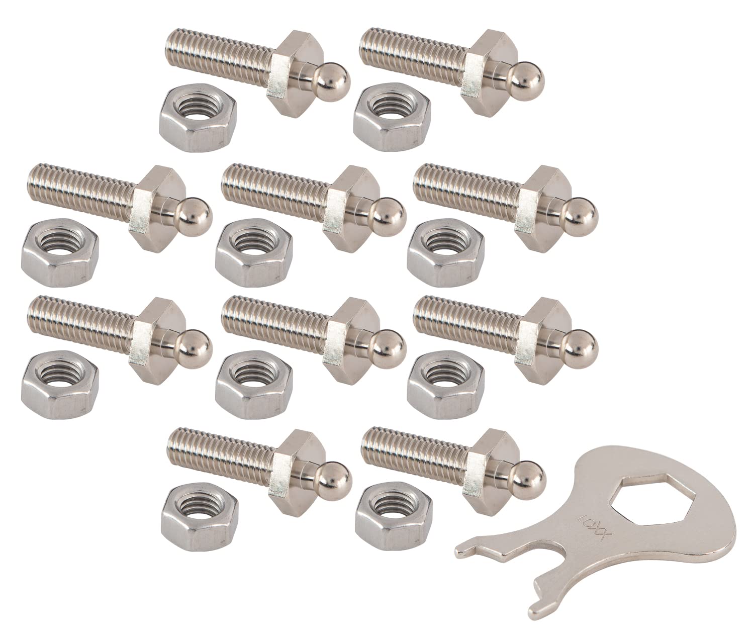 New Marine LOXX Bottom Parts 10 Pieces Threaded Screws M5 x 22 + Key