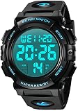 MJSCPHBJK Watches for Men, Digital Sports Watch for Mens Waterproof LED Screen Large Face Military Tactical Watch
