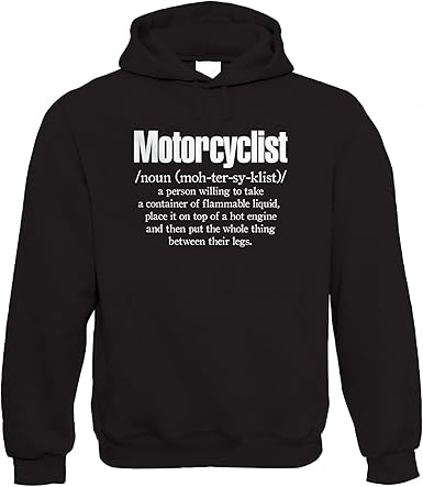Motocycliste Definition Drole Pour Hommes Motard Capuchon Moto Fans Club Moto Chopper Cafe Racer Superbike Gentilhomme Motard Cool Cadeau Anniversaire Le Mari Papa Son Noir S Noir Amazon Fr Vetements Et Accessoires