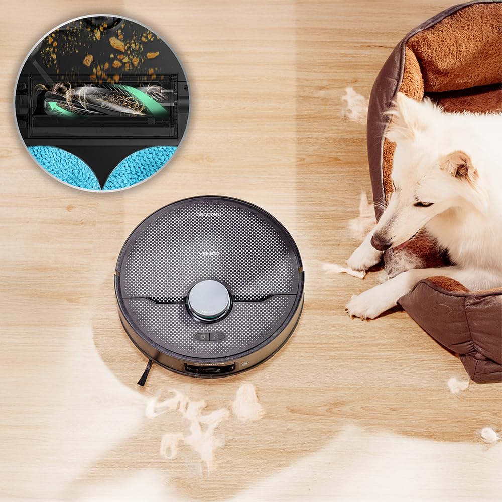 Cecotec Saugroboter mit Wischfunktion mit selbstentleerender Basis und IA Conga X70, Saugmotor, 15000 Pa, 4-in-1-Basis, Lasertechnologie, rotierende Mops, Seitenbürste, App und Bluethooth 9