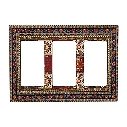 Spshian Vintage Boho Tribal Rustic Blue Red Paisley