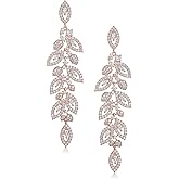 SWEETV Wedding Bridal Chandelier Earrings, Crystal Rhinestone Drop Dangle Earrings for Women Brides