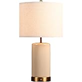 O’Bright Dune - Battery Powered Table Lamp, Rechargeable Cordless Ceramic Lamp, Full-Size 24 Inch Height, 4-Level Dimming, Sm