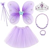 kilofly Princess Party Favor Butterfly Fairy Costume Dress Up Role Play Value Pack