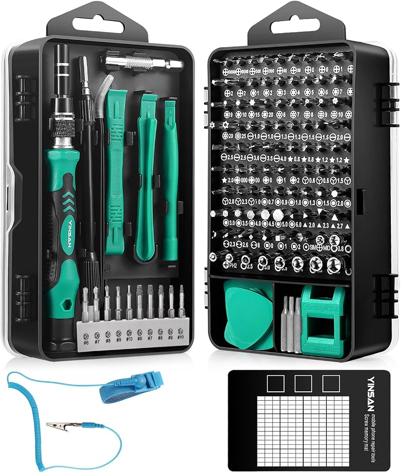 YINSAN Precision Screwdriver Set 111+134 in 1 Magnetic Tool Kit Micro