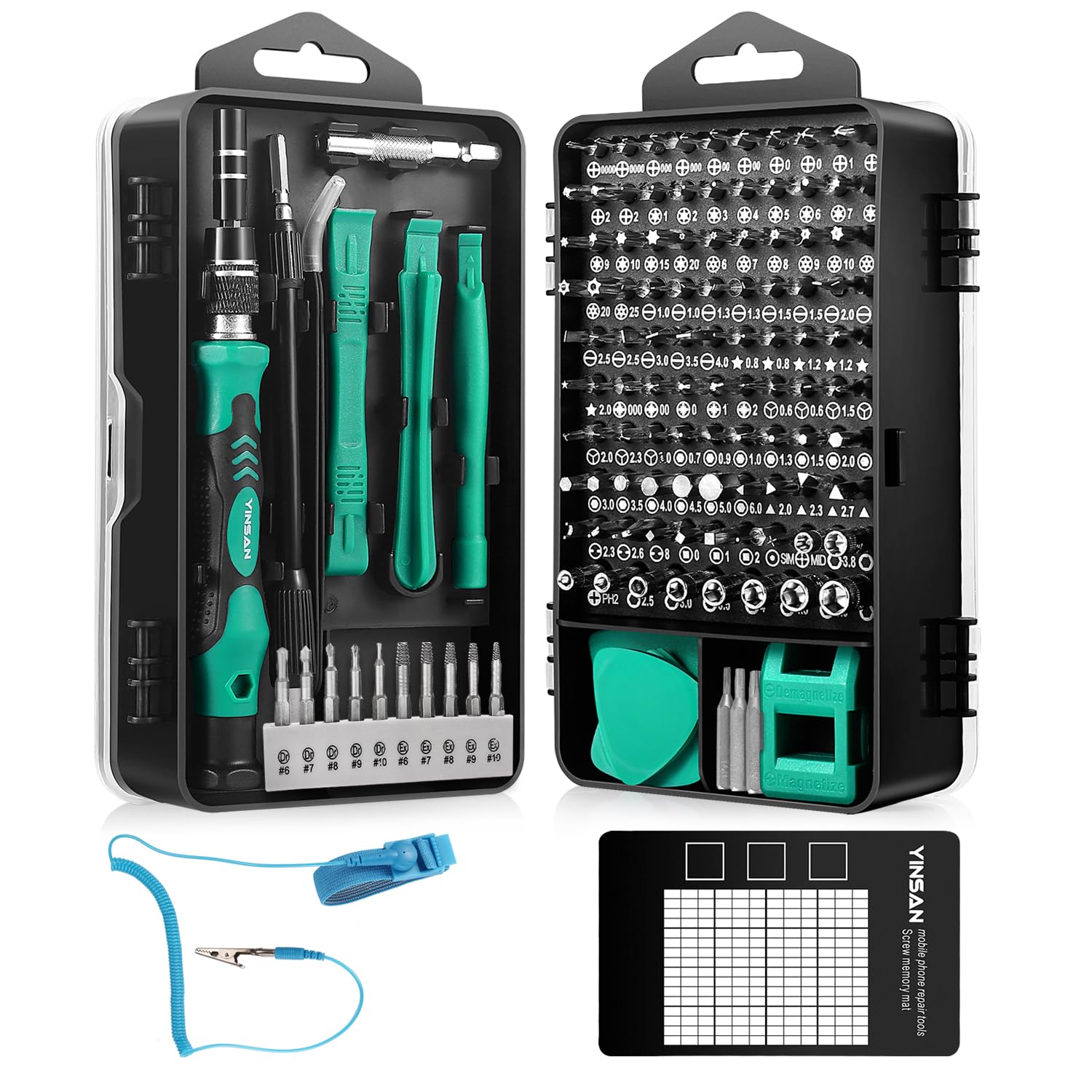 YINSAN Precision Screwdriver Set, Magnetic Micro Electronics Repair Tool Kit for iPhone Laptop iPad PC Phone Computer Watch MacBook Tablet Xbox PlayStation Switch Gamepad Doorbell Drone Camera