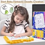AiTuiTui Dinosaur Magnetic Drawing Board for Kids 3-7 Yellow view 7