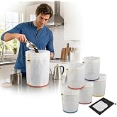 5 Gallon Nylon Mesh Filter Bags, 5-Pack 25, 73, 120, 160 &amp; 220 Micron Reusable Strainer Bags with Drawstring, Color-Coded for Hydroponics, Gardening, Brewing &amp; Liquid Filtration