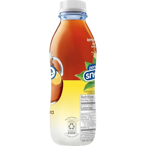 SNAPPLE ZERO SUGAR HALF ‘N HALF TEA, 16 FL OZ RECYCLED PLASTIC BOTTLE, PACK OF 12