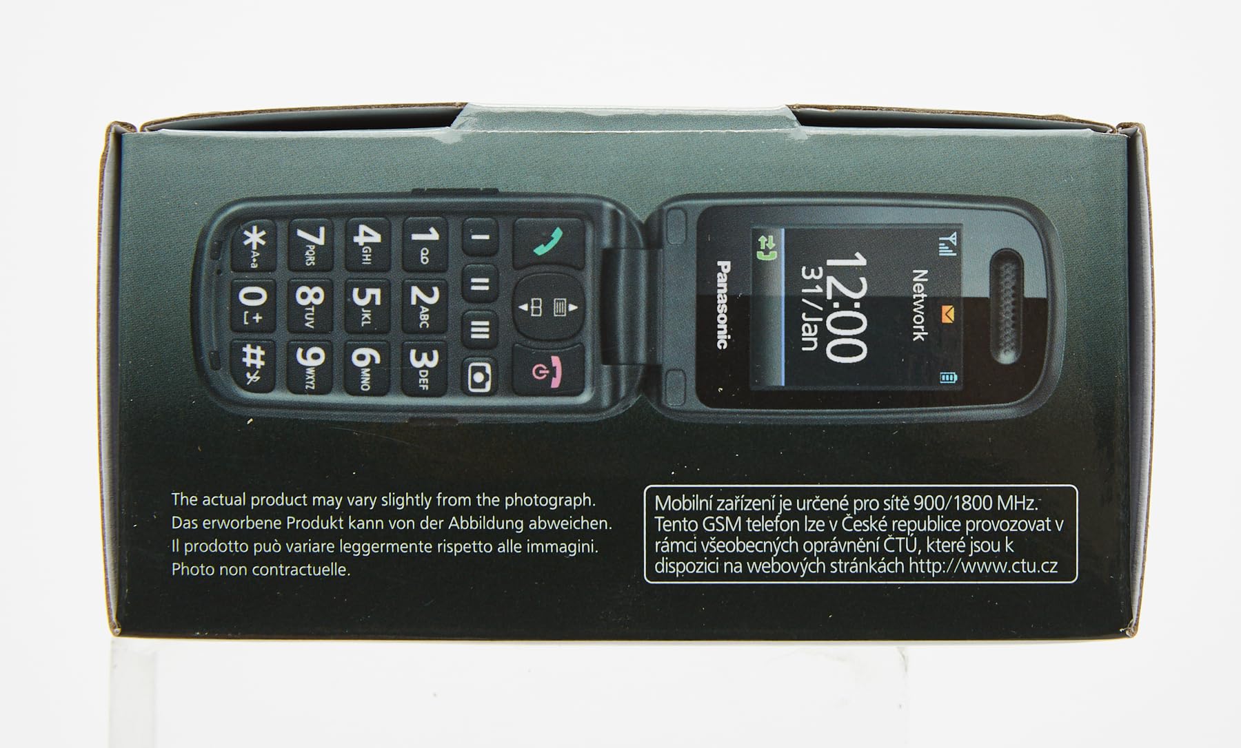 Panasonic KX-TU446EXG 2G Seniorenhandy ohne Vertrag (SOS-Notruftaste, Stoßfest, Sprachverstärker, große getrennte Tasten, große Schrift und Nummernanzeige, 2,4 Zoll Farbdisplay, Klapphandy, grau