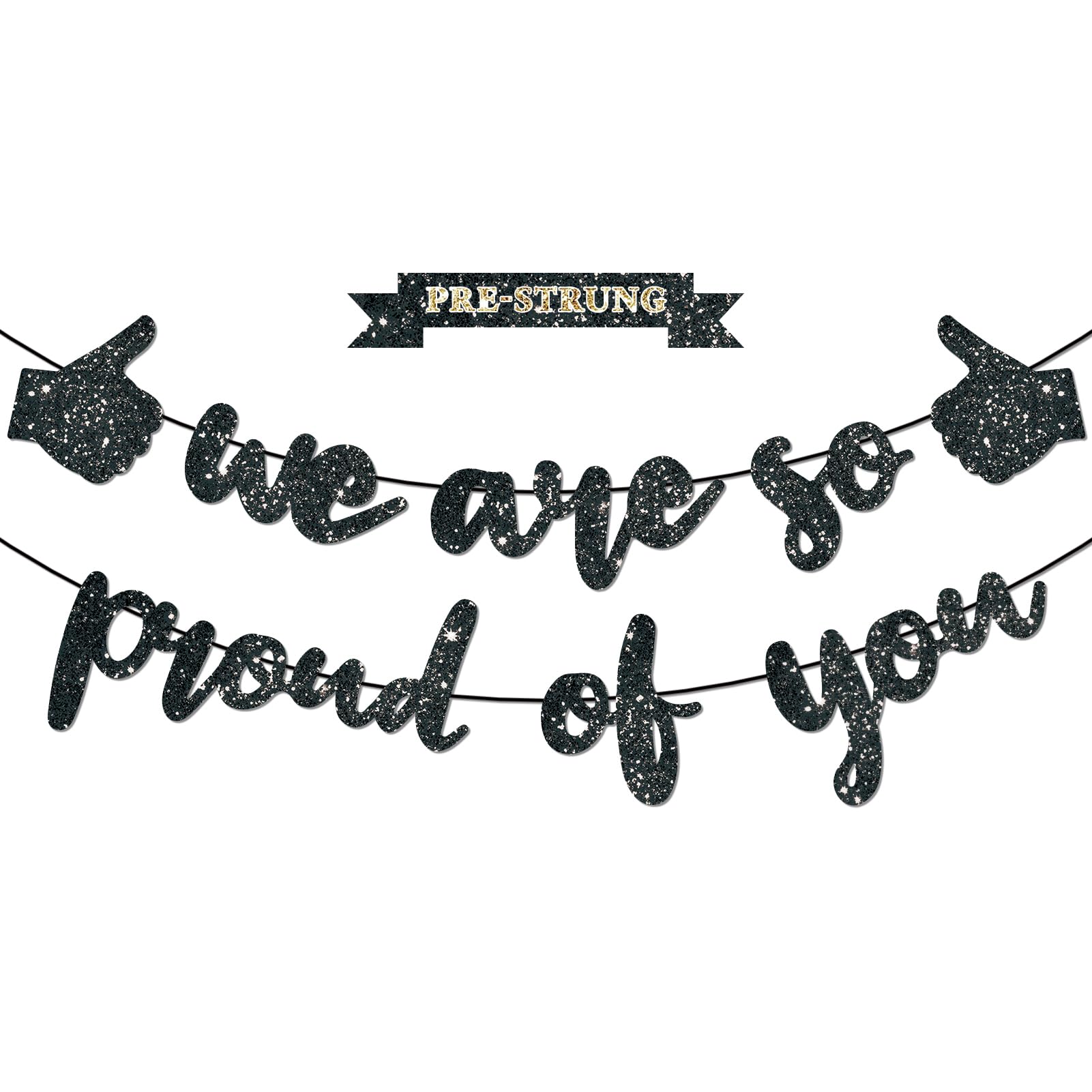 Photo 1 of ***3 PACKS INCLUDED***2025 Graduation Banners Party Decorations, Pre-strung We Are So Proud of You Banner Garland for Graduation Party Supplies, School, Home, Decorations (NO-DIY)***3 PACKS INCLUDED***
