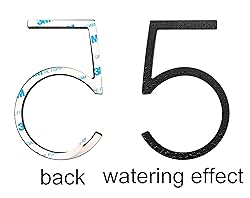 nanlyiau 5in 3D Adhesive door number house numbers