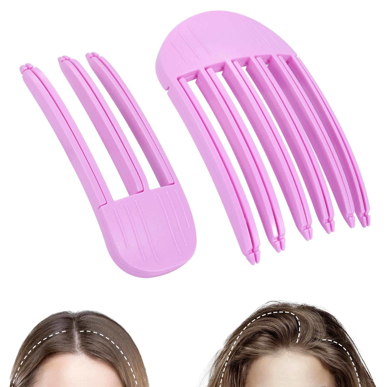 Photo 1 of **pack5**Volumizing Hair Clips, 2Pcs Hair Volume Clip for Fluffy Bangs, Easy High Crown Volume Tool for Women, No Crease Hair Root Lifting Clips for a Natural Puffy Lazy and Seamless Hairstyle