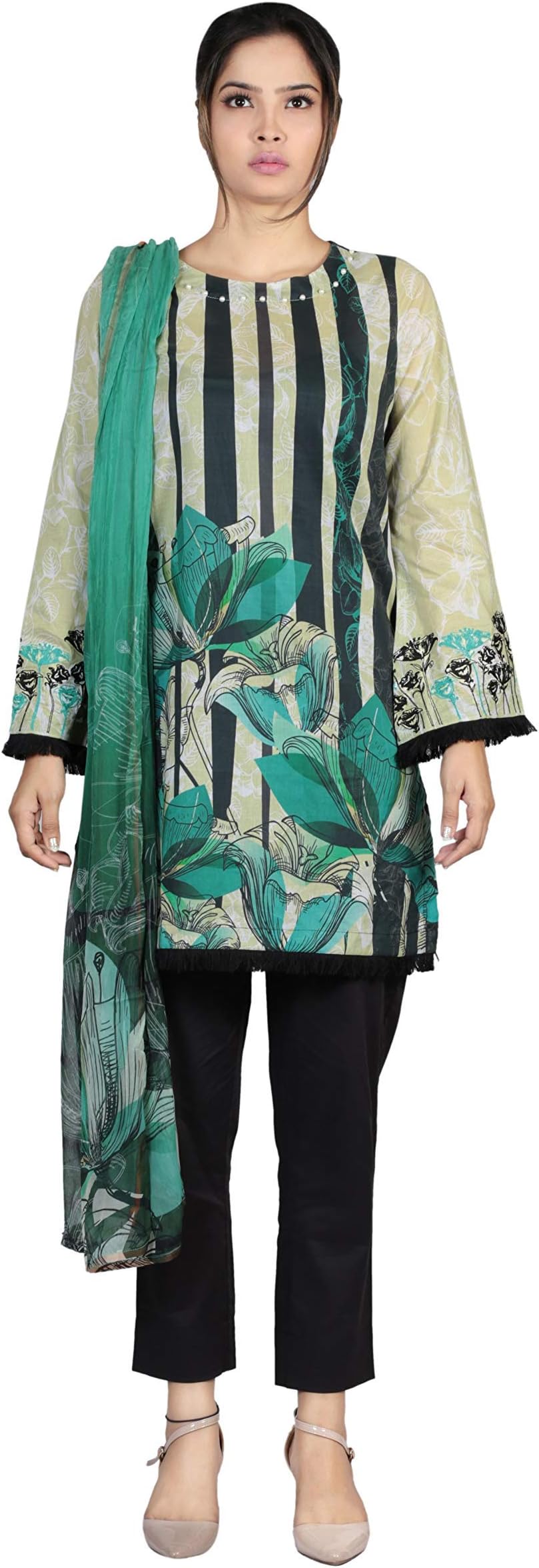 YELLOW Women Salwar Suit Set Salwar Kameez Readymade Kurti for Women Tunic Top Kurta Set