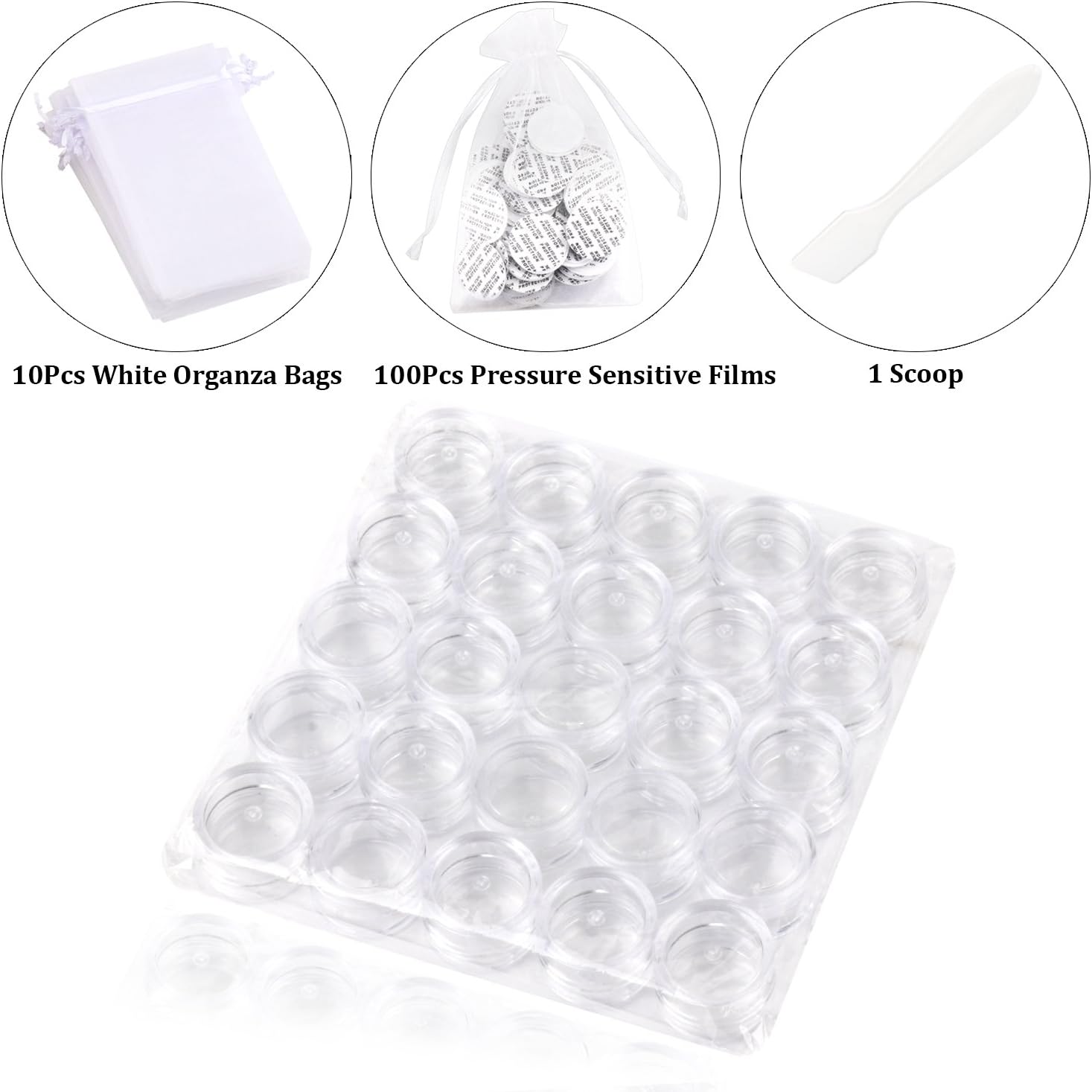 SumDirect 100Pcs 5Gram Clear Empty Cosmetic Containers Jars Sample Pots Bottles, Travel Pots for Cream Lotion - Image 4