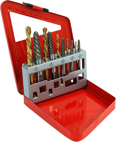 Neilsen CT5273 10pc Screw Extractor & Drill Set 3–7.5mm Titanium Coated