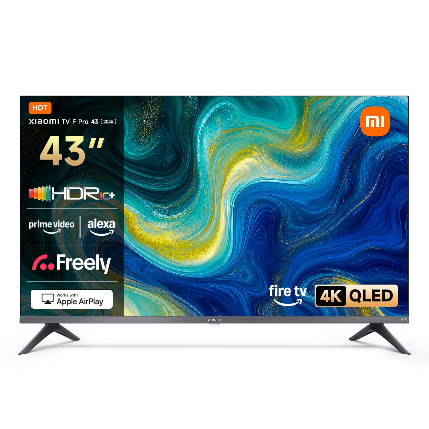 XIAOMI TV F Pro 43, 43 Inch (101 cm) 4K QLED Smart TV, Fire TV, HDR10+