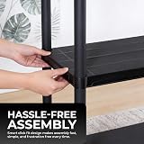 Crystals 5 Tier Plastic Shelving Unit Black 60x30x173cm Garage Storage view 4