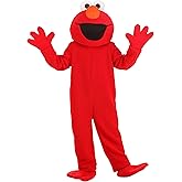 Officially Licensed Sesame Street Elmo Adult Costume | Unisex Red Cartoon Halloween Outfit