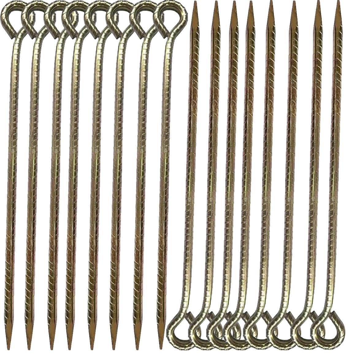Photo 1 of 16 Inch Rebar Stakes ?Metal Stake Ground?Ground Anchor,Heavy DutyTent Stakes ?Baking Paint Metal Stakes ?Tent Stake,Ground Stakes ?0.5 Inch Diamete (16 Pack) ? Outdoor Travel