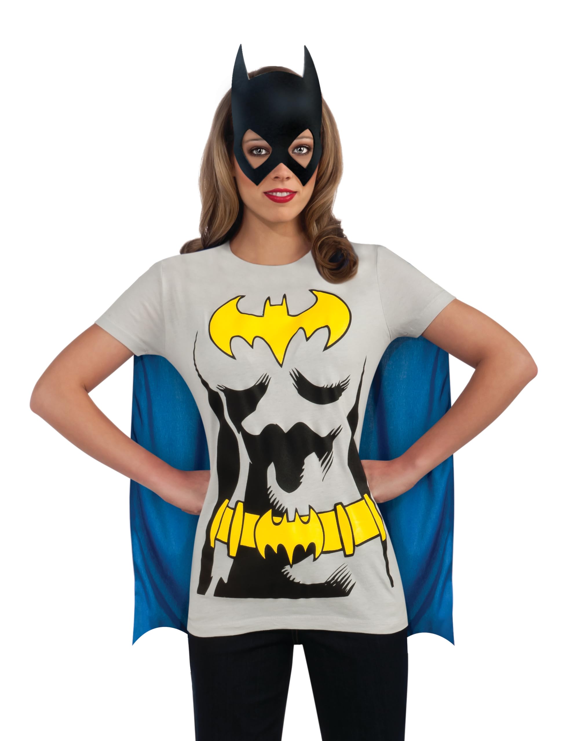 Photo 1 of Rubies DC Comics Superheroes: Batgirl T-Shirt With Cape, Mask for Adults, Women's XL