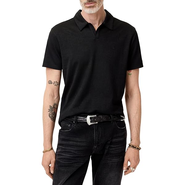 John Varvatos Victor Polo Black XS at Amazon Men's Clothing store