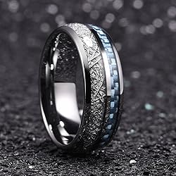 King Will 8mm Tungsten Rings for Men Imitated