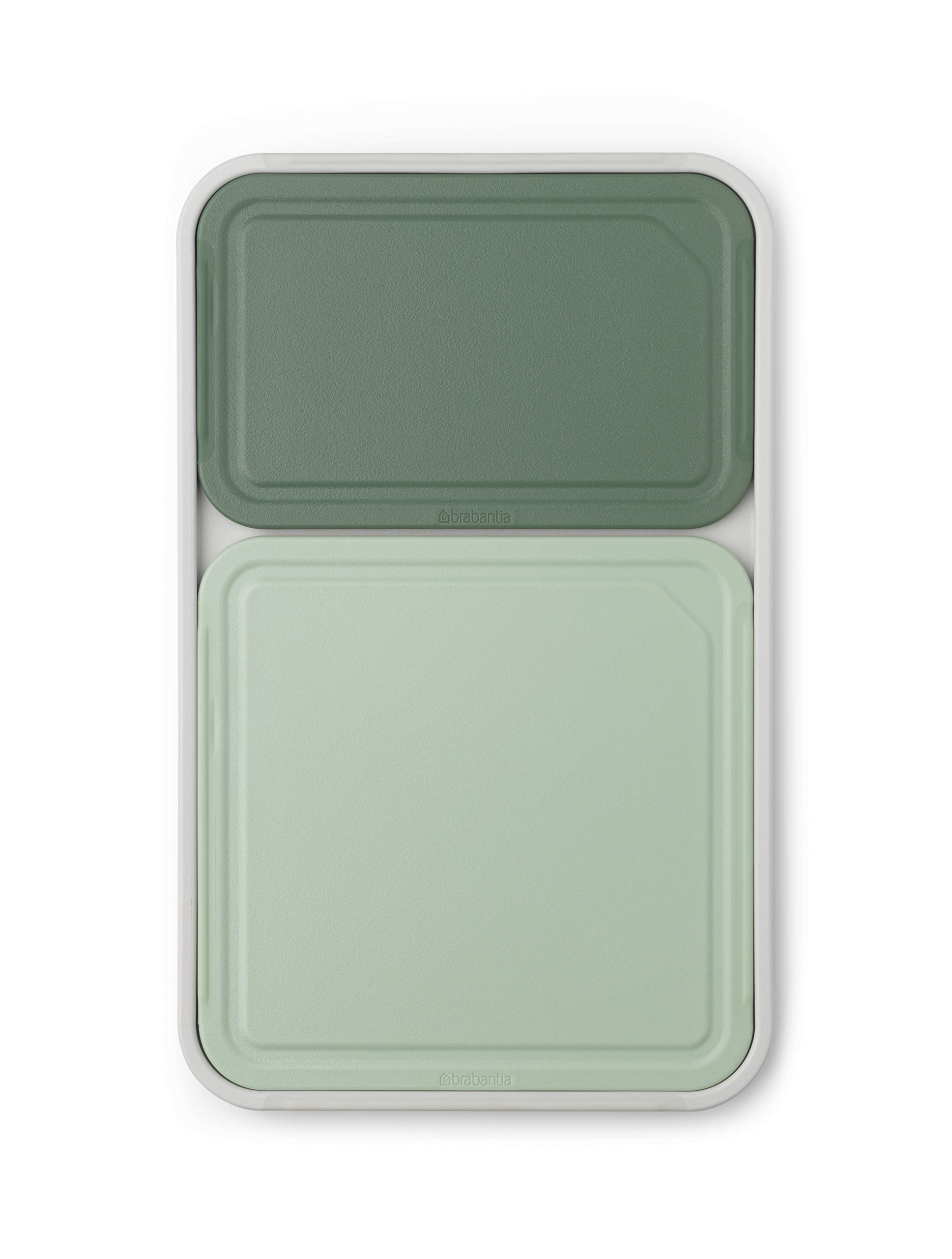 Brabantia Tasty+ 3 Piece Chopping Board Set (S,M & L) Space Saving, Non-Slip, Dishwasher Safe Cutting Boards with Drainage Grooves Mixed