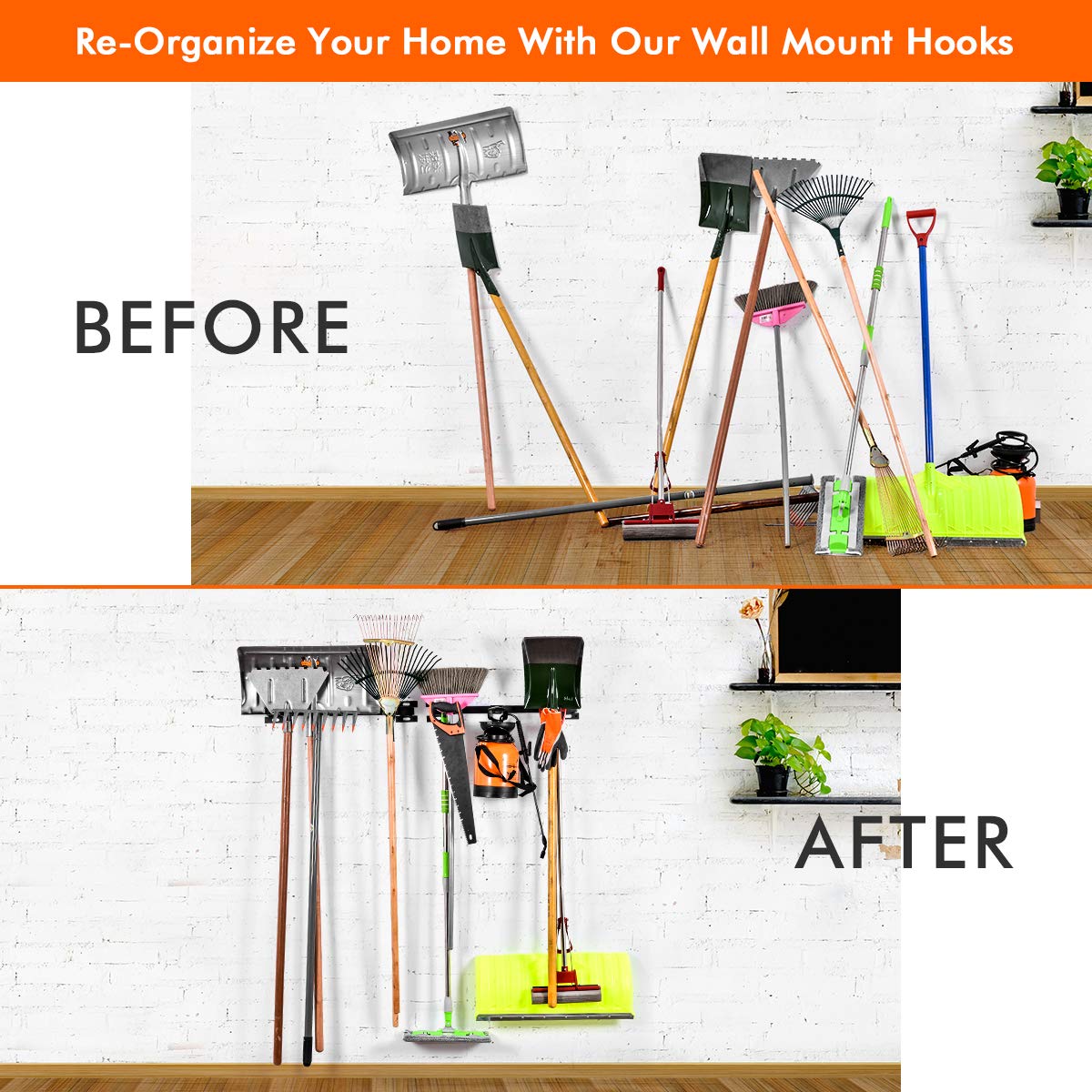 Montaje en Pared Organizador de Herramientas Soportes de Pared para