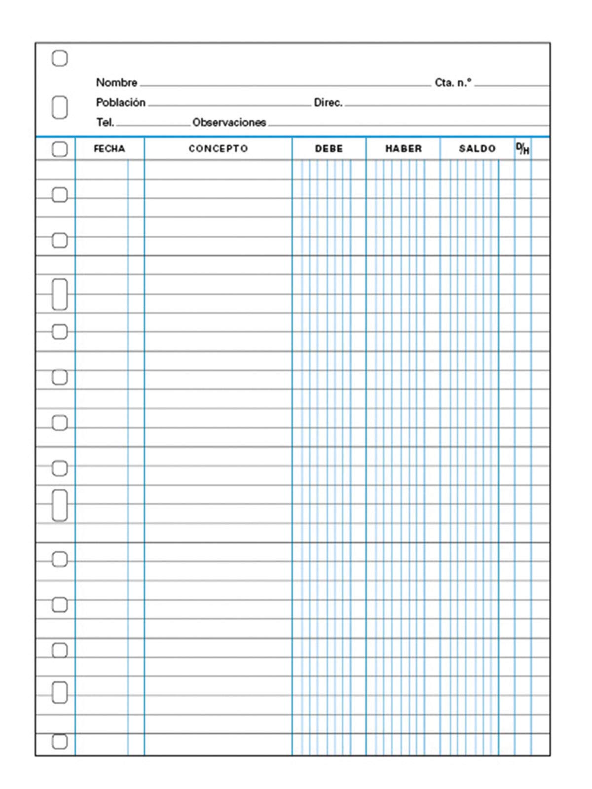 Finocam 4175500 Refill, 50 Sheets, 90 g, Accounts, 16 Drills, Units Contained: 1
