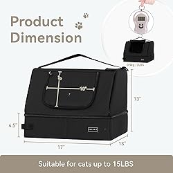 PETSFIT Portable Cat Litter Box - Removable 2-Layer