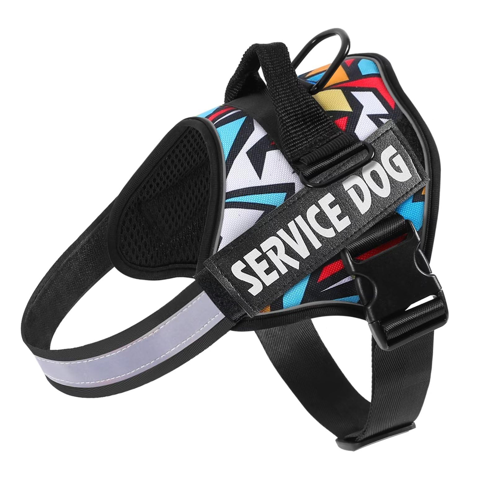 Belababy Service Dog Harness Small Medium Large, Adjustable Emotional Support Dog in Training Harness with Sturdy Handle, Reflective Therapy Puppy Vest, XS, Lightning — image 1