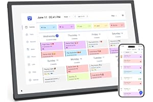 AKIMART 10.1 inch Wall Planner Digital Calendar & Chore Chart, Smart Touchscreen Interactive Display for Family Schedules, Hearth Display Digital Calendar, Electronic Picture Frame Share Moments from Anywhere