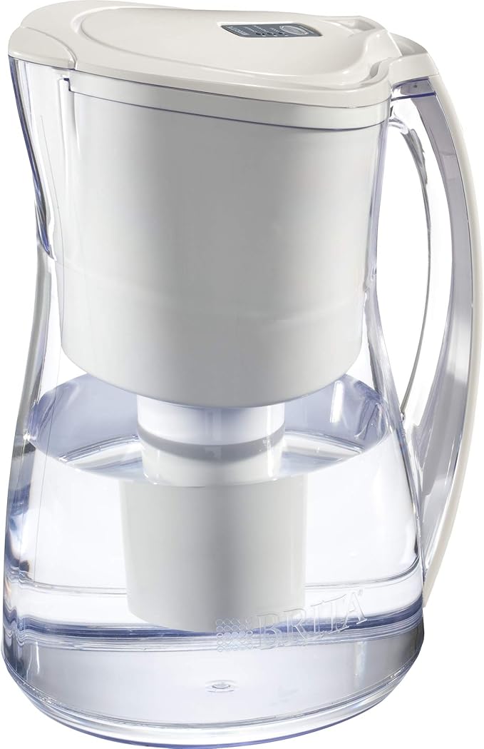Brita Marina Water Filter Pitcher, with 1 Standard Filter, White, 8 Cup