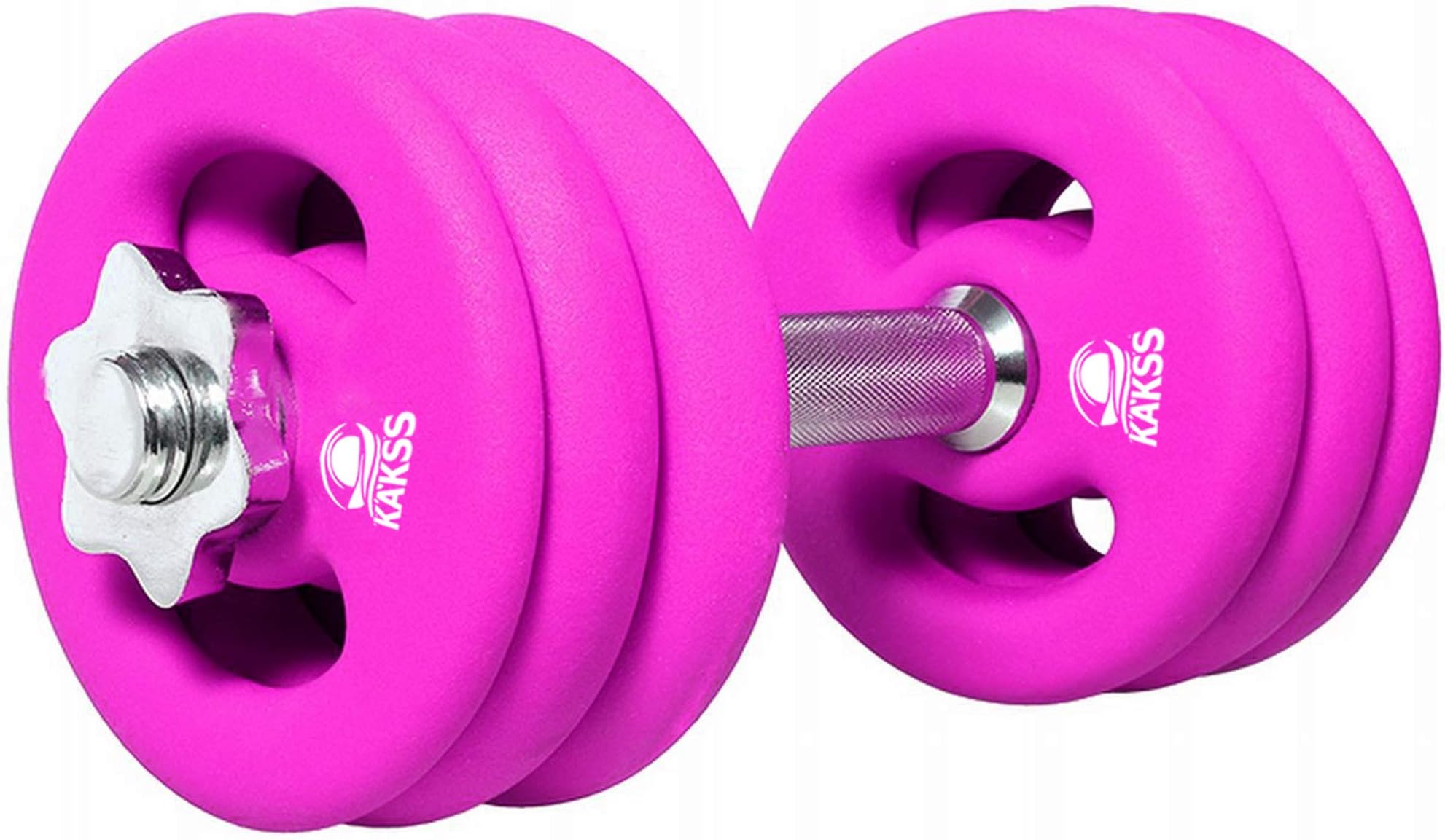 kakss Neoprene Coated Adjustable Dumbbell with Neoprene Coated Weight Plate