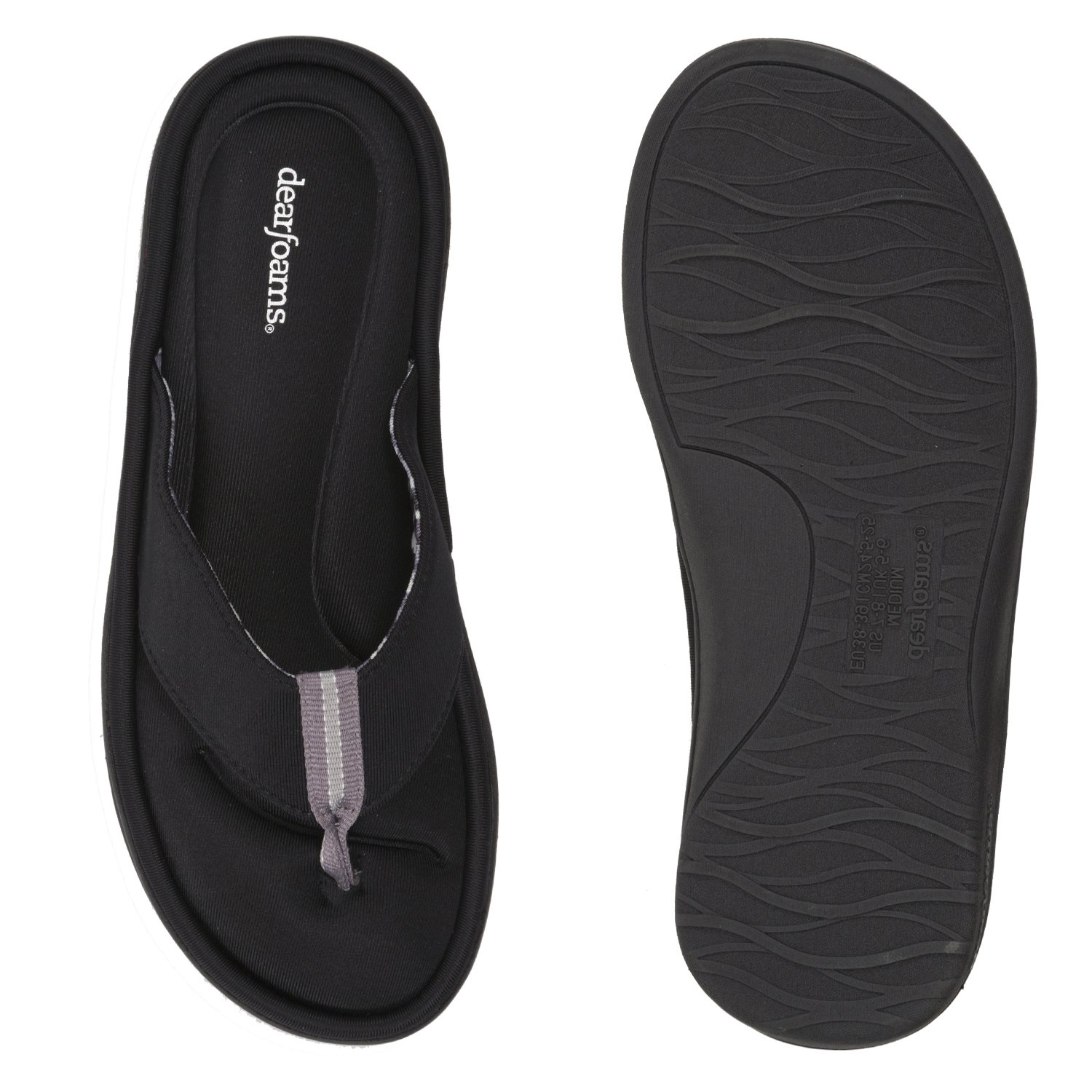 dearfoams active flip flop with memory foam