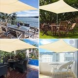 KAHEIGN Sun Shade Sail 2.5m x 3m Cream UV 98% Waterproof 120gsm view 6