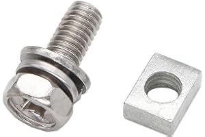 binifiMux 6-Pack Motorcycle Battery Terminal M6 x10mm Bolt Square Nut Kit Stainless Steel 304